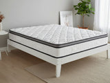 Sovo Bed Frame White & Euro Top Memory Foam Mattress GEL30 - Double