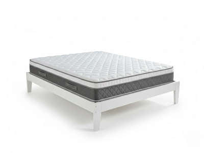 Sovo Bed Frame White & MEM23 Mattress - Double