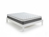 Sovo Bed Frame White & MEM23 Mattress - Double