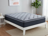 Sovo Bed Frame White & Euro Top Mattress B34 - Double
