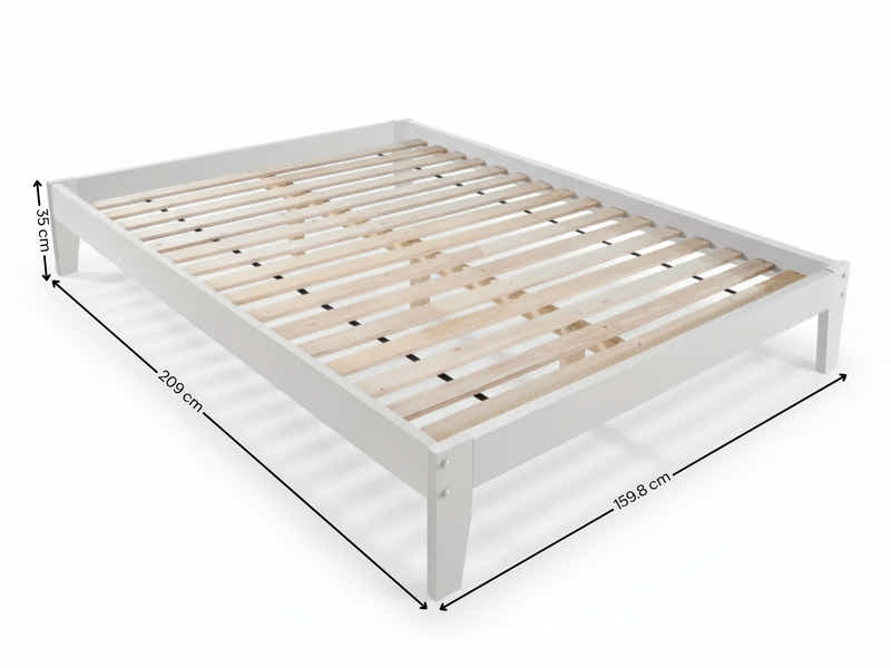 Sovo Bed Frame White - Queen