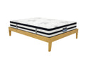 Sovo Bed Frame Oak & Euro Top Mattress K34 - Double