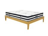 Sovo Bed Frame Oak & Euro Top Mattress K34 - Double