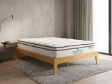 Sovo Bed Frame Oak & Boucle22 Mattress - Double