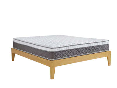 Sovo Bed Frame Oak & MEM23 Mattress - Double