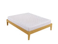 Sovo Bed Frame Oak & Bon15 Mattress - Queen