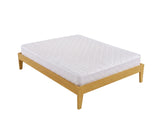 Sovo Bed Frame Oak & Bon15 Mattress - Queen
