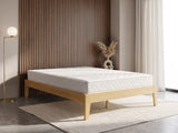 Sovo Bed Frame Oak & Bon15 Mattress - Queen