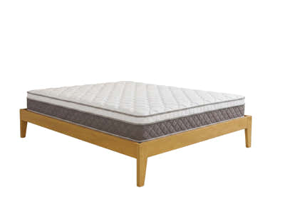 Sovo Bed Frame Oak & MEM23 Mattress - Queen