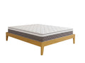 Sovo Bed Frame Oak & MEM23 Mattress - Queen