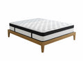 Sovo Bed Frame Oak & Euro Top Mattress G31 - Queen