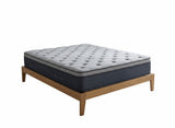 Sovo Bed Frame Oak & Euro Top Mattress B34 - Queen