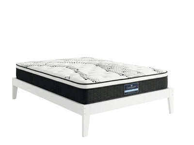 Sovo Bed Frame White & J32 Mattress - King Single