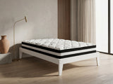 Sovo Bed Frame White & L30 Mattress - King Single