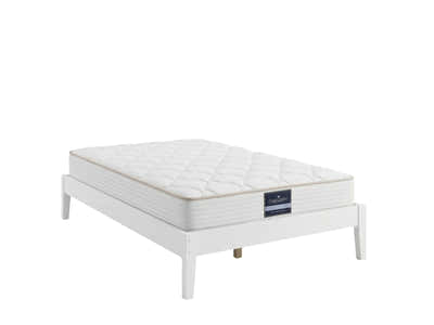 Sovo Bed Frame White & PIL20 Mattress with Pillow - King Single
