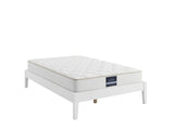 Sovo Bed Frame White & PIL20 Mattress with Pillow - King Single