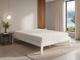 Sovo Bed Frame White & Bon15 Mattress - Queen