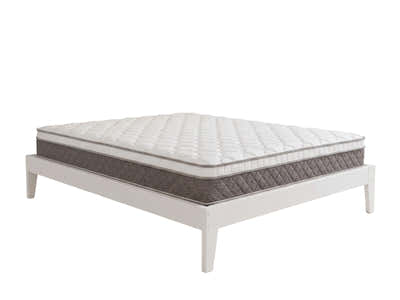 Sovo Bed Frame White & MEM23 Mattress - Queen