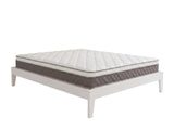 Sovo Bed Frame White & MEM23 Mattress - Queen