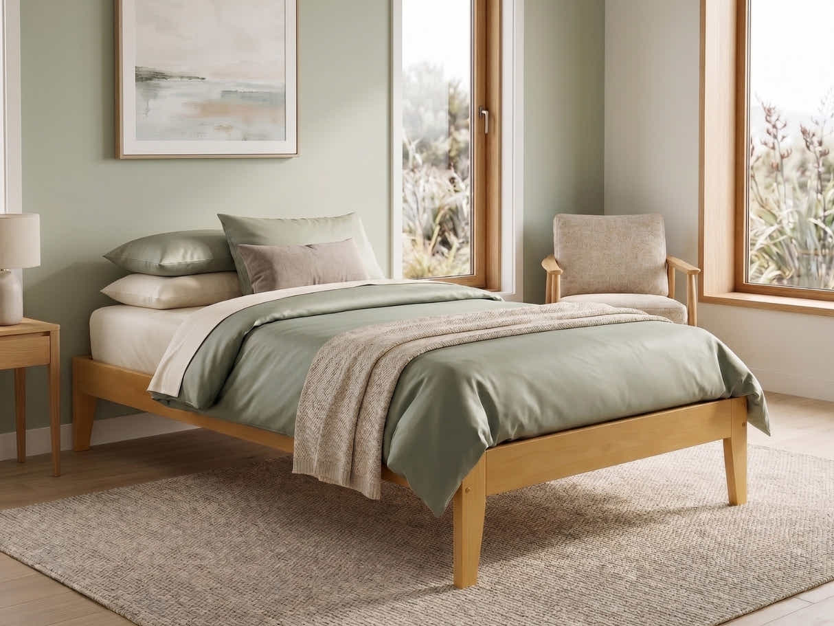 Sovo Bed Frame Oak - King Single