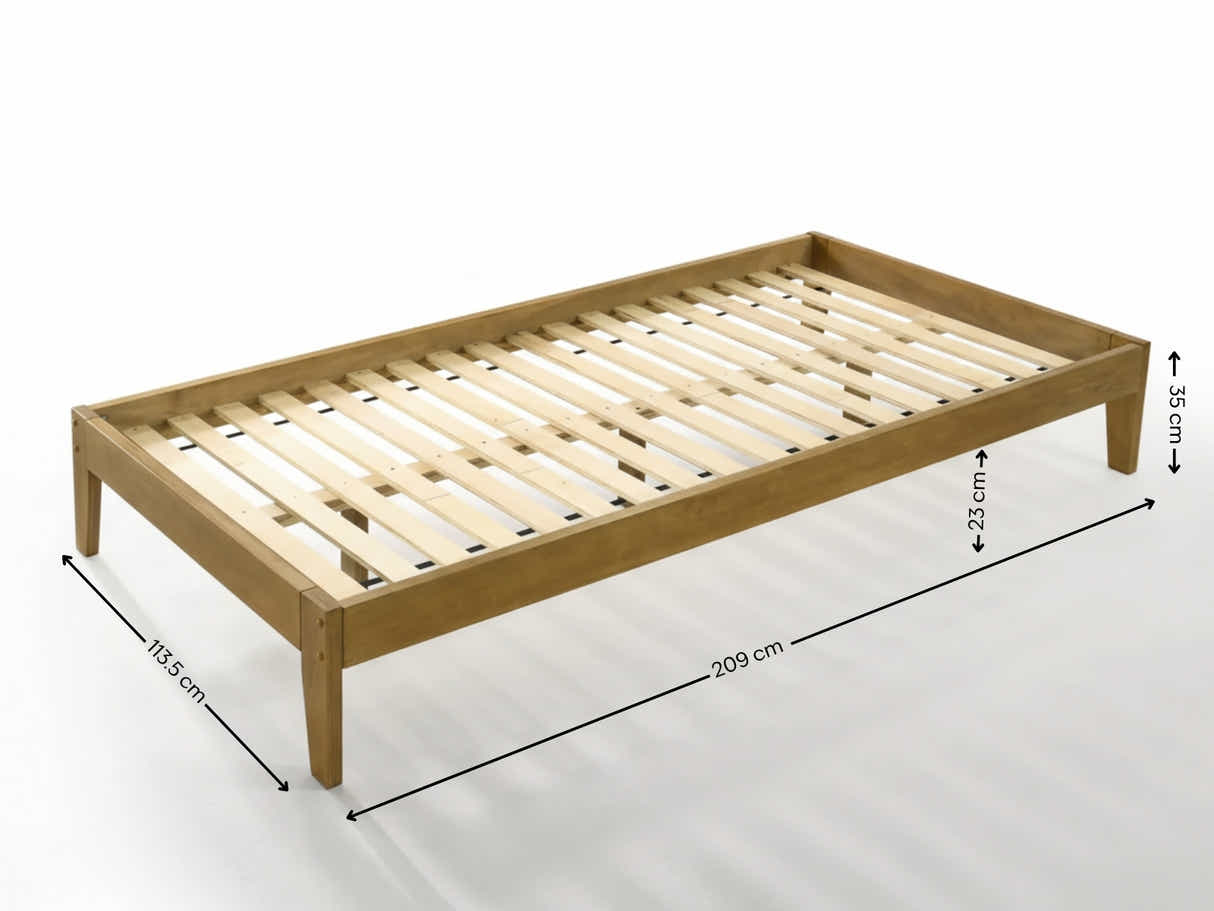 Sovo Bed Frame Oak - King Single