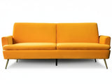 Gyllene Velvet Sofa Bed - Yellow