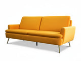 Gyllene Velvet Sofa Bed - Yellow
