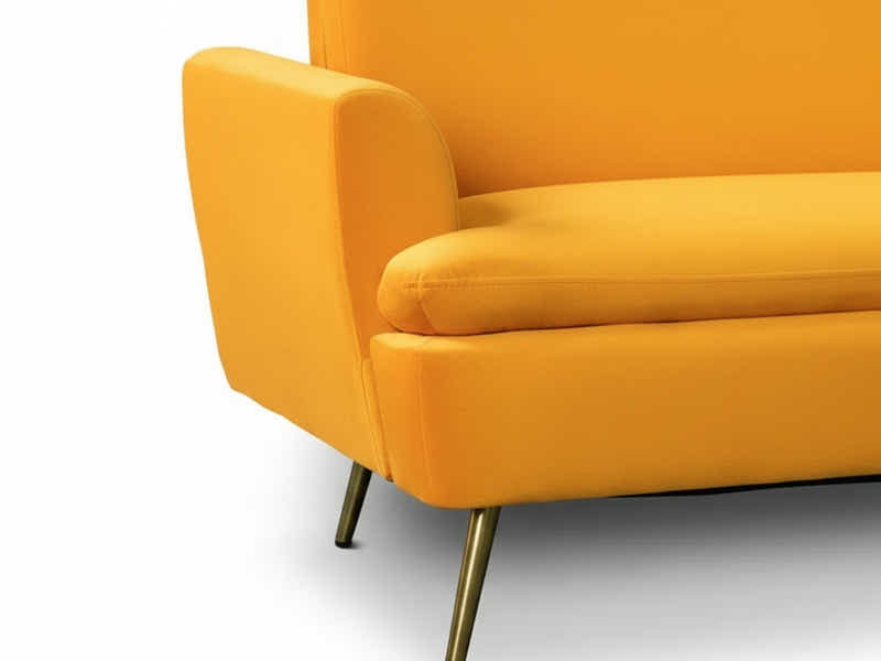 Gyllene Velvet Sofa Bed - Yellow