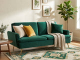 Gyllene Velvet Sofa Bed - Dark Green