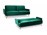 Gyllene Velvet Sofa Bed - Dark Green