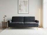 Gyllene Velvet Sofa Bed - Black