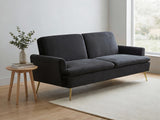 Gyllene Velvet Sofa Bed - Black