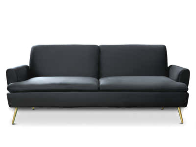 Gyllene Velvet Sofa Bed - Black