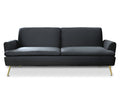 Gyllene Velvet Sofa Bed - Black