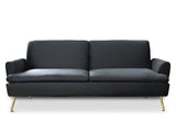 Gyllene Velvet Sofa Bed - Black