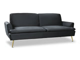 Gyllene Velvet Sofa Bed - Black