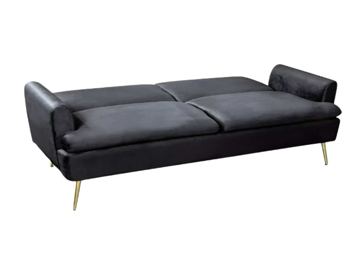 Gyllene Velvet Sofa Bed - Black