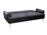 Gyllene Velvet Sofa Bed - Black