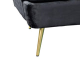 Gyllene Velvet Sofa Bed - Black