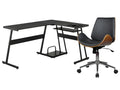 Irina L-Shaped Computer Desk & Bentwood Office Chair