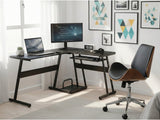 Irina L-Shaped Computer Desk & Bentwood Office Chair