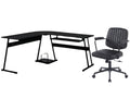 Irina L-Shaped Computer Desk & Elio Office Chair
