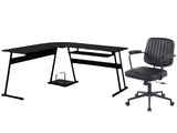 Irina L-Shaped Computer Desk & Elio Office Chair
