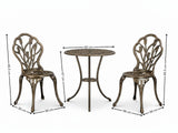 Ornato Bistro Set Cast Alum.