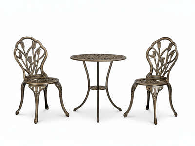Ornato Bistro Set Cast Alum.