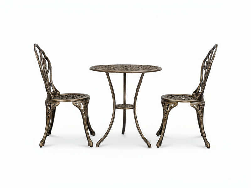 Ornato Bistro Set Cast Alum.