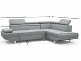 Briz Liene Sectional Sofa - Grey
