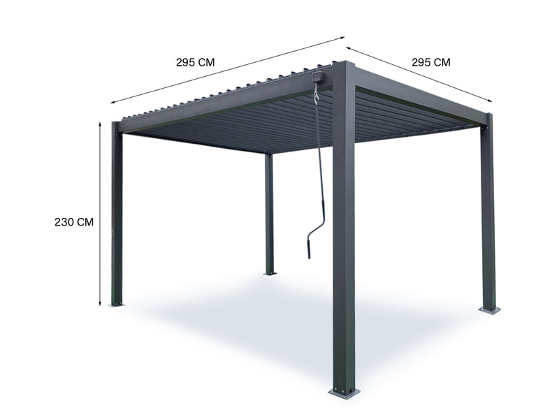 Louvre Roof Pergola 3x3M