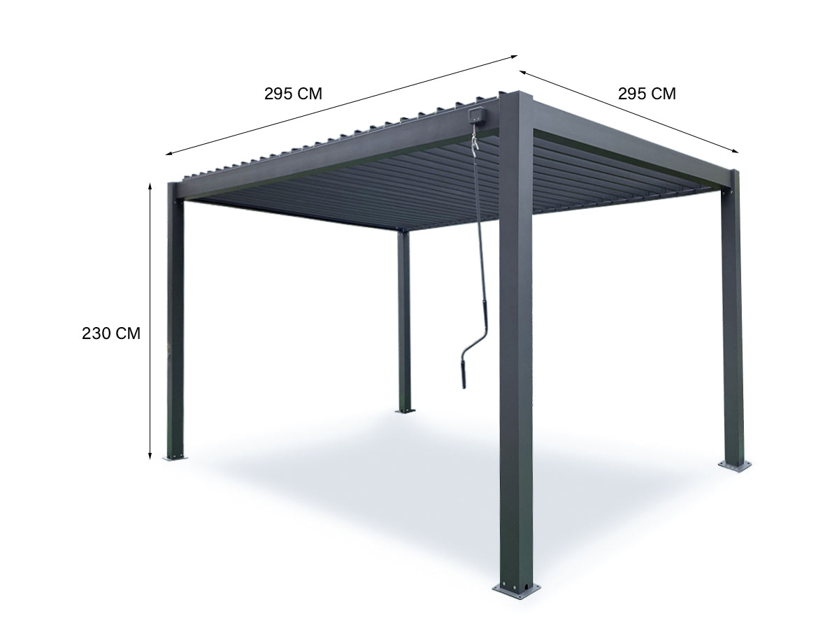 Louvre Roof Pergola 3x3M