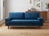 DS Gyllene 2-Seater Velvet Sofa - Blue